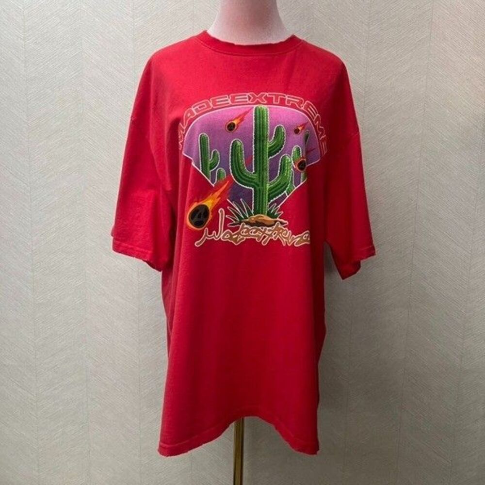 Made Extreme Short Sleeve Crewneck Red Graphic Oversized T-Shirt Mens Size XL
